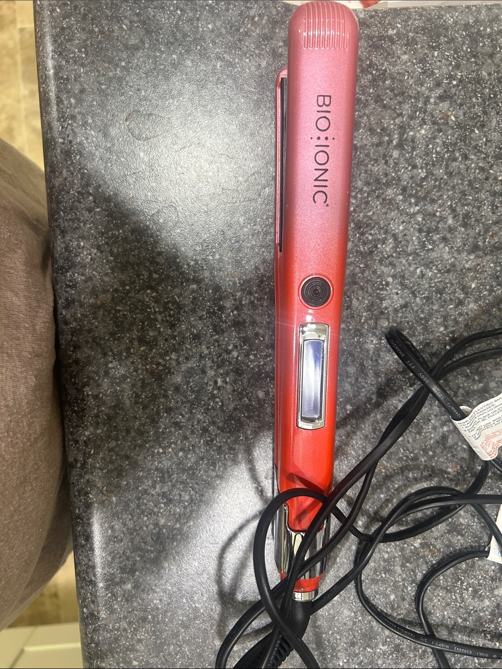 Bio Ionic Red Mini Hair Flat Iron - Compact Styling Iron